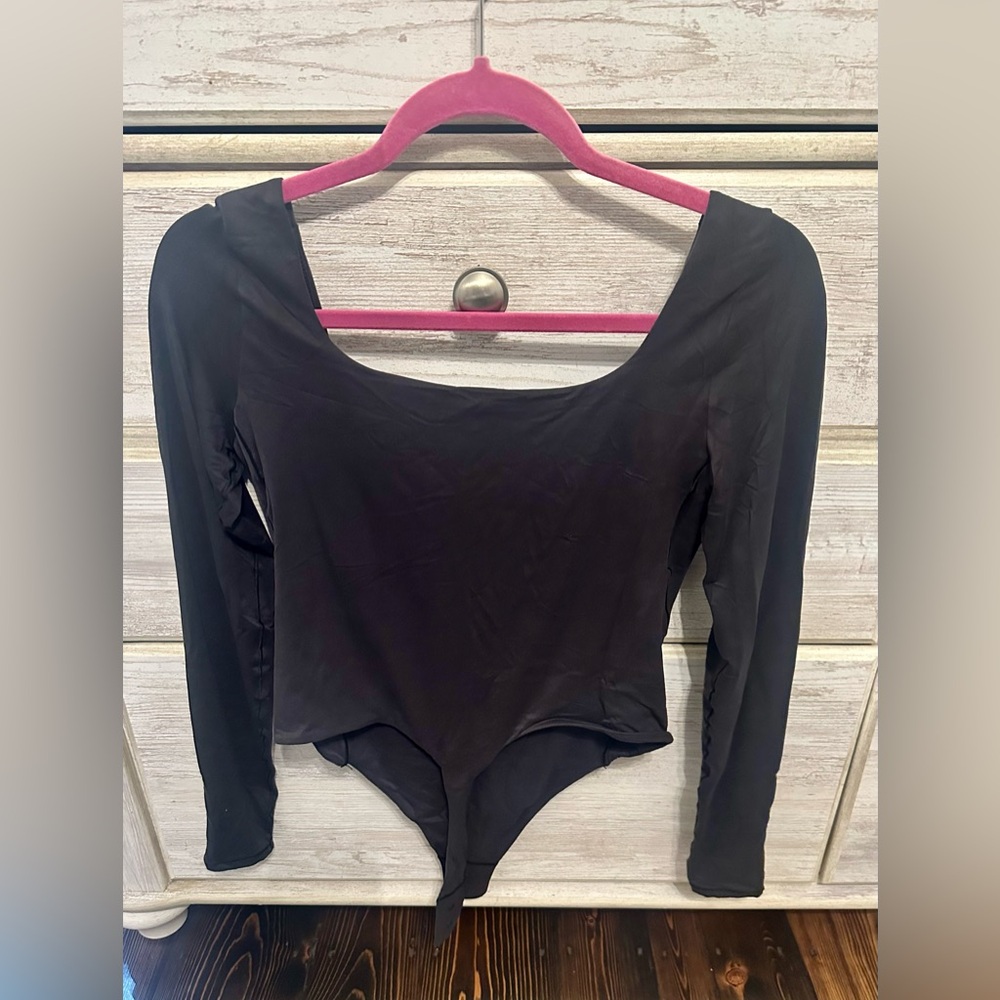 Wundermost Ultra-Soft Nulu Square Neck Long sleeve Bodysuit